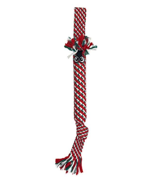 KONG Holiday Scrubz by Rogz Dog Tug Toy, Large