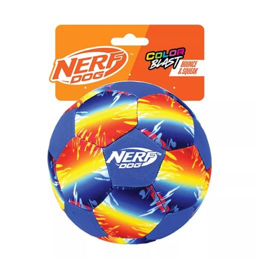 Nerf Dog Color Blast Squeak &amp; Bounce Ball Dog Toy, Large