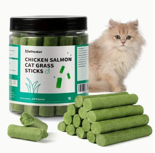 Cat Grass, Chicken &amp; Salmon Freeze-Dried Stick