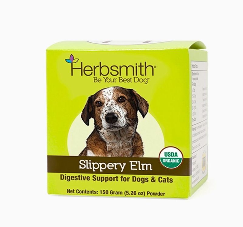 Herbsmith Organic SLIPPERY ELM Digestive, Constipation and Diarrhea Relief for Dogs and Cats, 150g