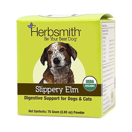 Herbsmith Organic SLIPPERY ELM Digestive, Constipation and Diarrhea Relief for Dogs and Cats, 75g