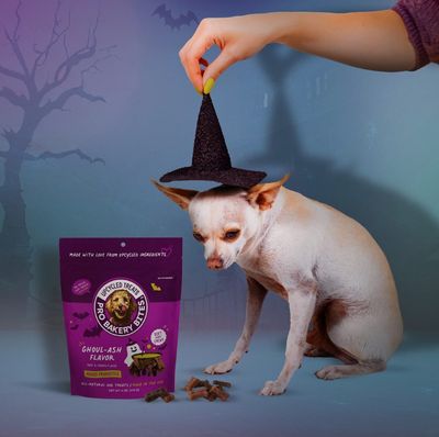 Pro Bakery Bites Ghoul-Ash Soft &amp; Chewy Halloween Treats, Beef &amp; Tomato 6oz Bag