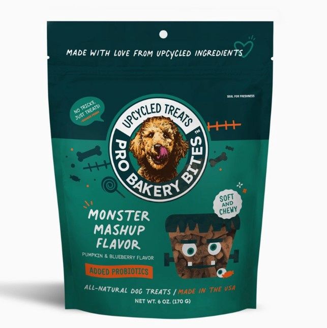 Pro Bakery Bites Monster Mashup Soft &amp; Chewy Halloween Treats, Pumpkin &amp; Blueberry 6oz Bag