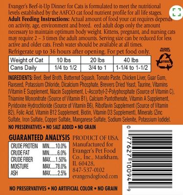 Evanger's Cat Beef-It-Up Dinner Wet Food 12.8oz