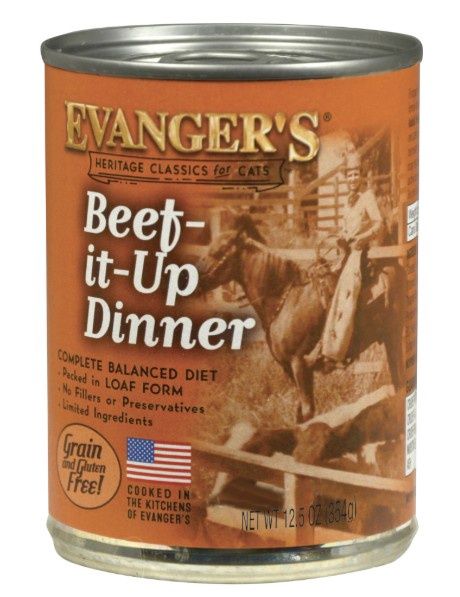 Evanger&#39;s Cat Beef-It-Up Dinner Wet Food 12.8oz, Quantity: Each (1 can)