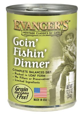 Evanger's Cat Classic Goin' Fishin' Dinner Grain Free Wet Food 12.8oz
