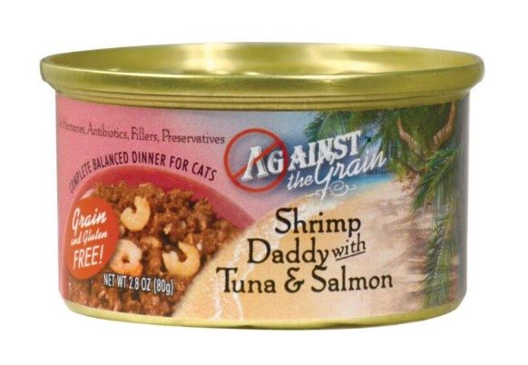 Evanger&#39;s Against The Grain Cat Shrimp Daddy with Tuna &amp; Salmon Wet Food 2.8oz Can