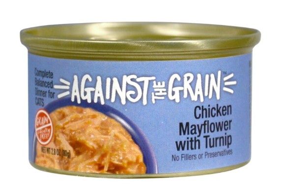Evanger&#39;s Against The Grain Cat Chicken Mayflower with Turnip Dinner in Gravy Wet Food 2.8oz Can