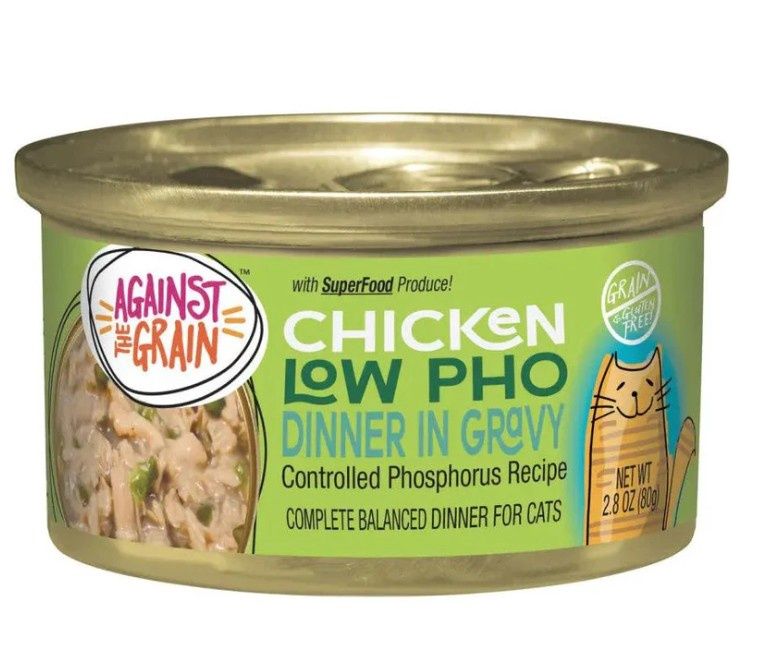 Evanger&#39;s Against The Grain Cat Chicken Low Pho Dinner in Gravy Wet Food 2.8oz Can