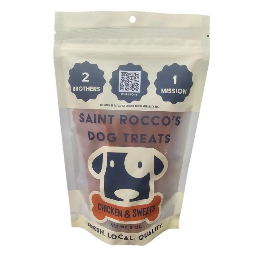 Saint Rocco&#39;s Chicken &amp; Sweets Dog Treats 8oz Bag