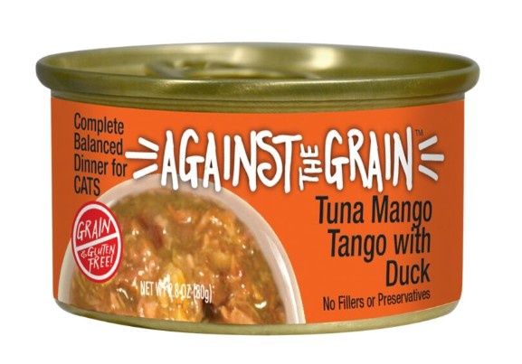 Evanger&#39;s Against The Grain Cat Mango Tango Tuna with Duck  Wet Food 2.8oz Can, Quantity: Each (1 Can)