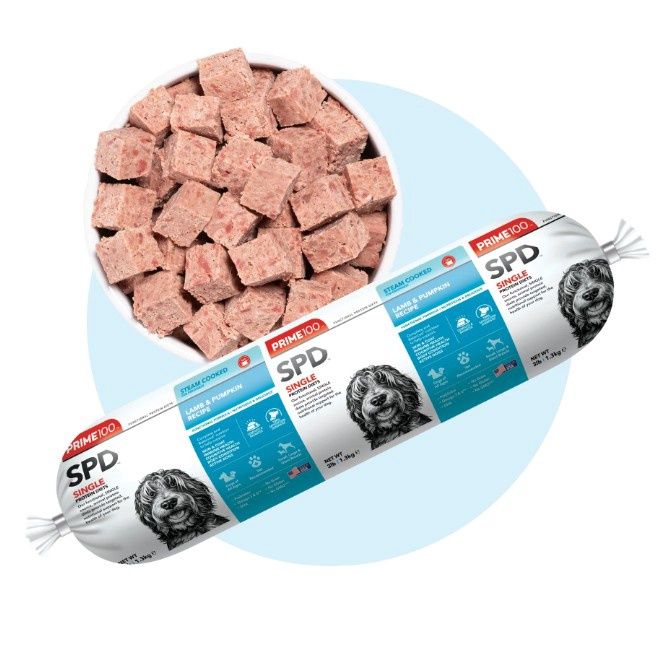Prime100 SPD Lamb &amp; Pumpkin Fresh Food 3lb Roll
