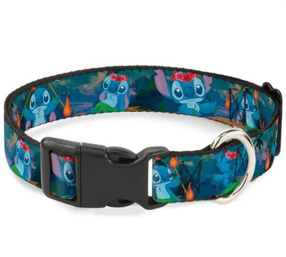 Buckle Down STITCH HULA DANCE Dog Plastic Buckle Collar