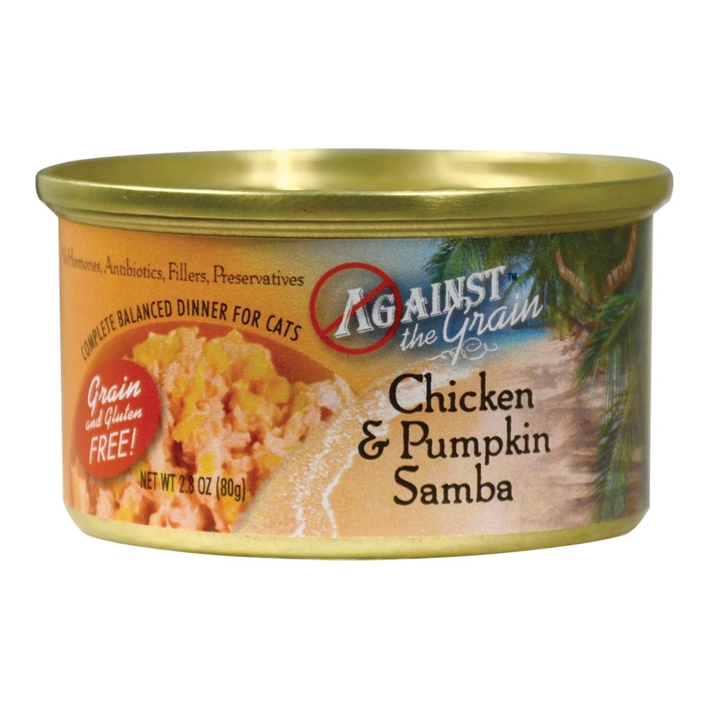 Evanger&#39;s Against The Grain Cat Chicken Pumpkin Samba Wet Food 2.8oz Can