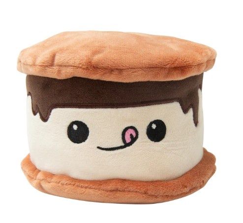 SnugArooz Summer the S&#39;more Squeaky Plush Dog Toy 6.5in