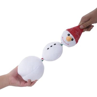 Territory Snowman Tug Plush Squeaker Dog Toy with Rope