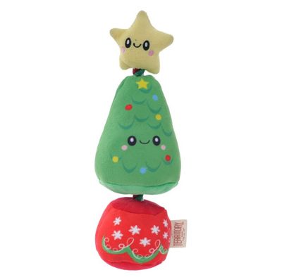 Territory Holiday Tree Tug Plush Squeaker Dog Toy with Rope
