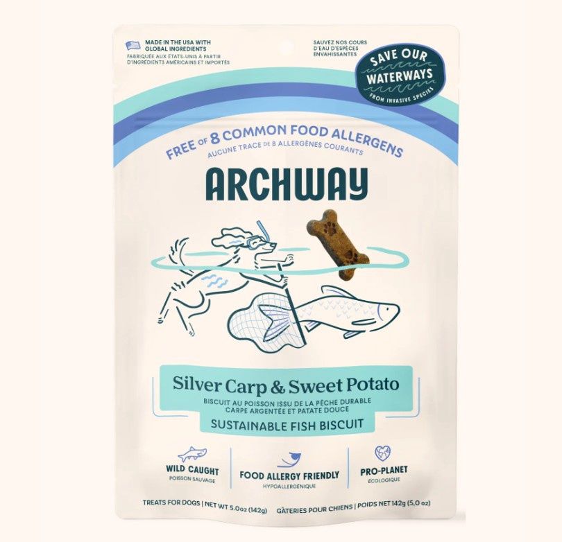 Archway Silver Carp &amp; Sweet Potato Dog Treats 5oz Bag
