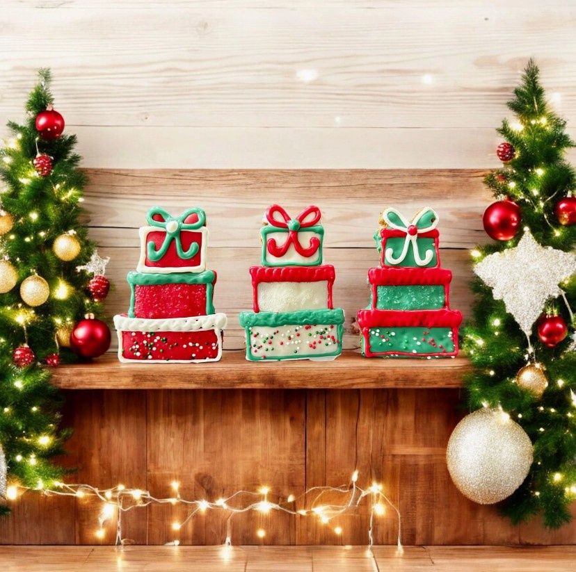 Stack of Christmas Presents Dog Treat