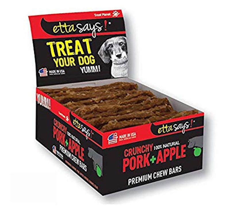 Etta Says! Premium Crunchy Bars Pork &amp; Apple Dog Treats