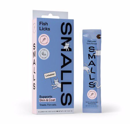 Smalls Tuna Fish Licks Cat Treats, Box of 8 Lickable Cat Treats or Meal Topper