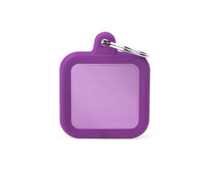 MyFamily Pet  Hushtag Aluminum Square ID Tag