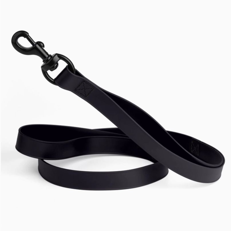 Dogline Biothane Waterproof Multi-Handle Leash, 6ft, Color: Black / W 1" - L 6' / 3 Handle