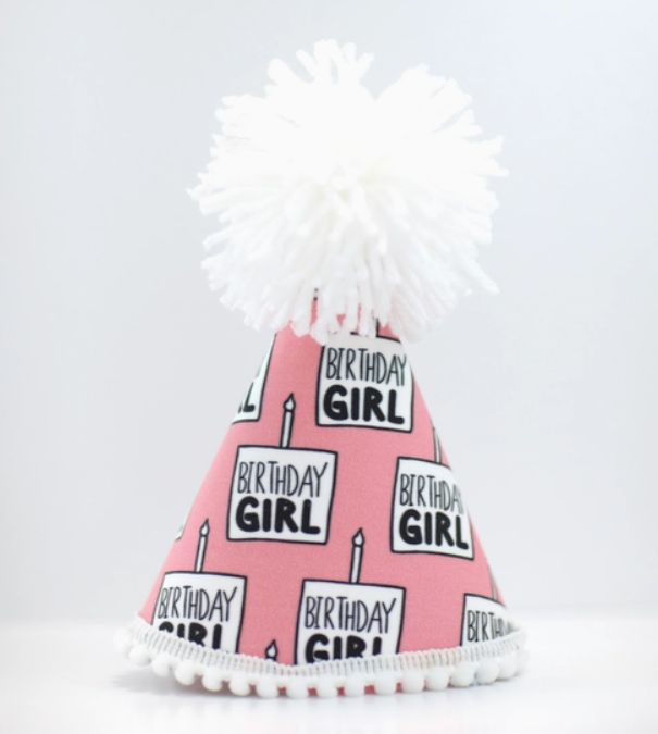 Party Hats, Birthday, Barkday, Celebrations, Design: Birthday Girl Pink, Size: XS
