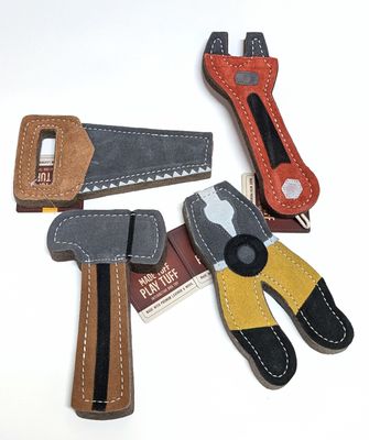 Tuff Toy Tool Leather &amp; Wool Dog Toy