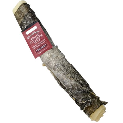 Icelandic+ Beef Rolled Collagen Stick with Wrapped Cod Fish Skin 8in Dog Chew Stick