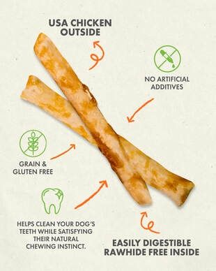 Canine Naturals Hide-Free Chicken 5in Dog Chew Stick Dog Treat (Each)