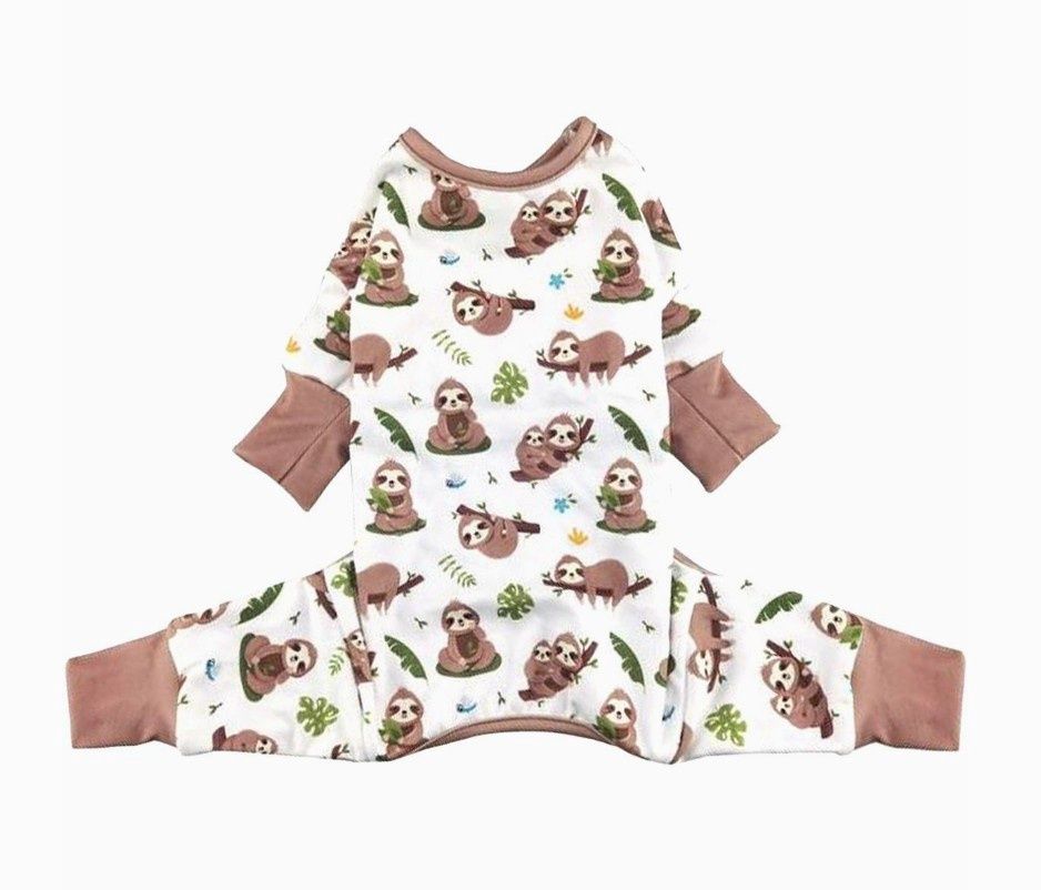 Sloth Soft Pet Pajama by Doggie Design