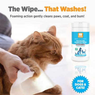 Nootie Waterless Shampoo Wipes, Sweet Pea &amp; Vanilla 70 Count Tub