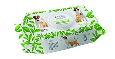 Pure &amp; Natural Pet Grooming and Cleansing Wipes Unscented XL 100ct