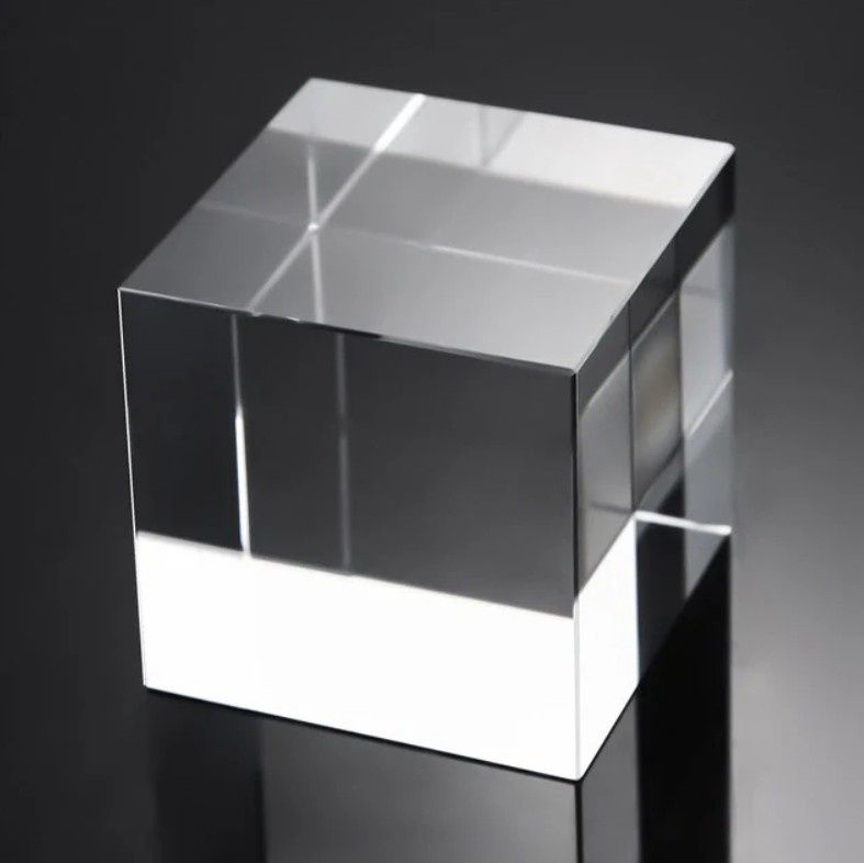 Personalized Engraved Pet Memorial Crystal, Small 5x5"