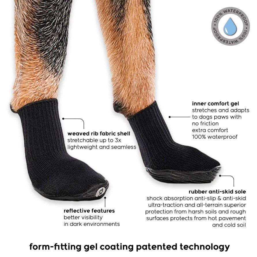Goo-eez Ultra Dog Boots, Terrain &amp; Winter Weather Paw Protection