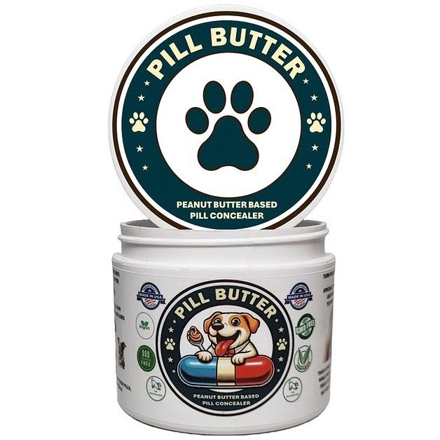 Pill Butter Dog Peanut Butter Based Pill Concealer 4.2oz Jar (60 Servings)