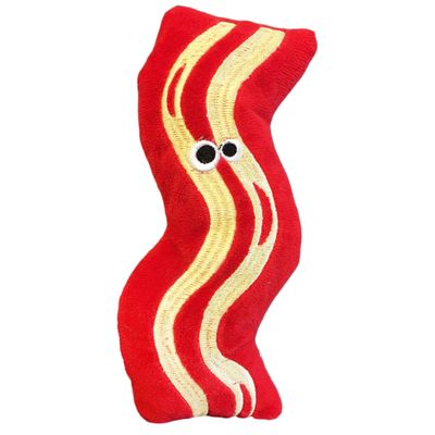 Mad Cat Bacon Me Crazy Kicker Toy for Cats, One Size Fits All, Red / White