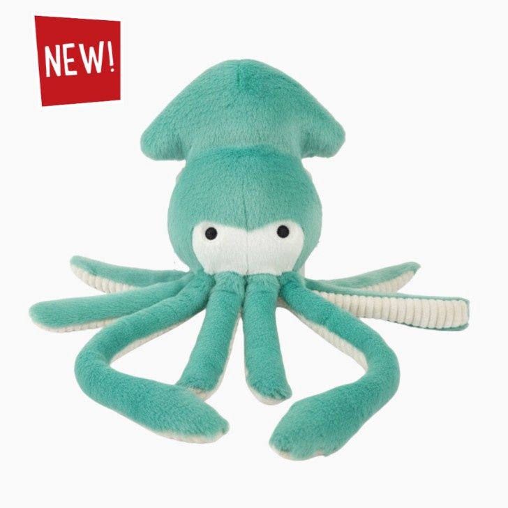 Fluff &amp; Tuff Claude Squid No Squeaker Plush Dog Toy, 16in