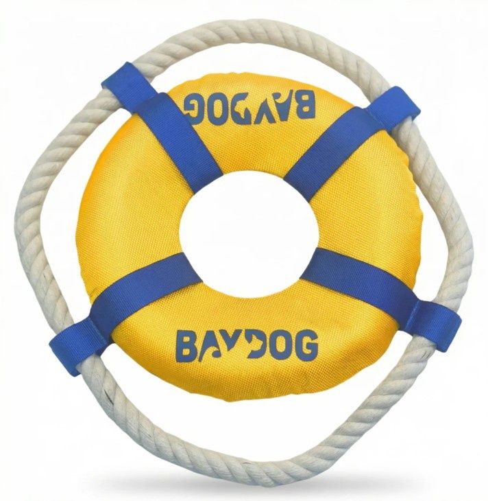 Baydog Fetch Ring Tug &amp; Retrieve Toy, Color: Yellow