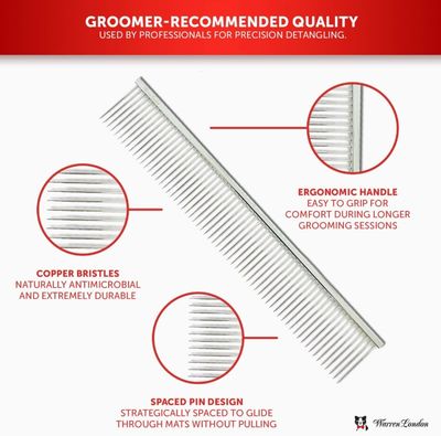 Cat DeMatter Pro Max Comb, 9in for Long, Thick or Tangled Hair