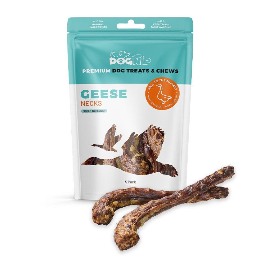 DogNip Geese Necks, Novel Protein Dog Treat, 5/Bag