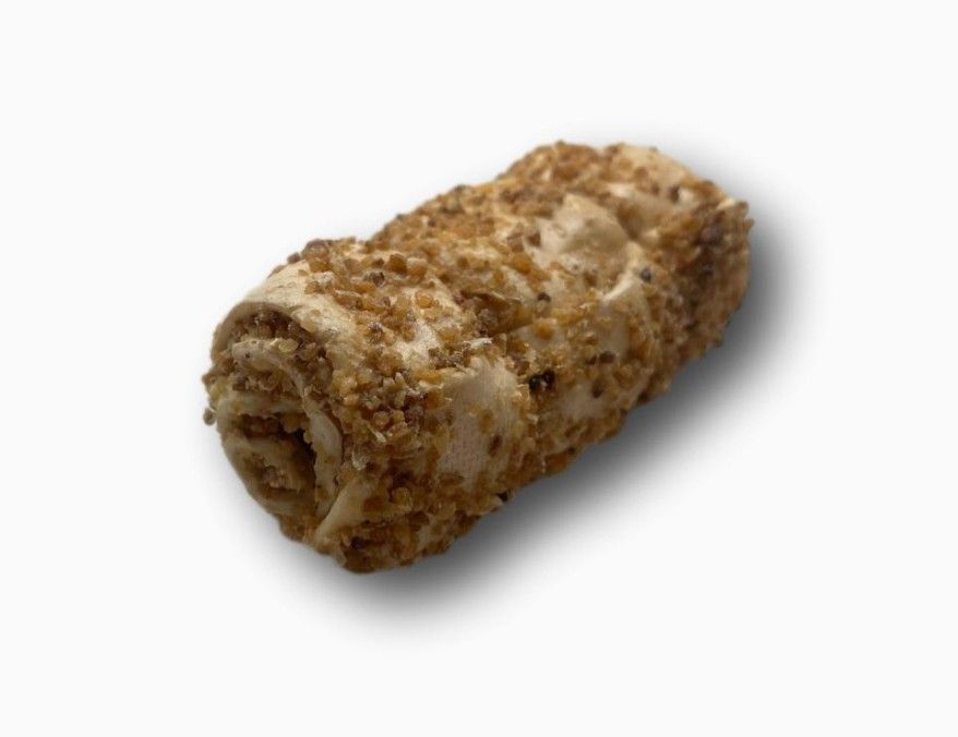 Beef Cheek Roll Bully Dusted Mini 3in, All Natural Dog Chew Treat, Quantity: Each (1 Roll)