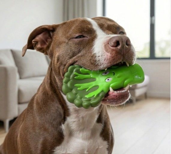 Happy Staffy Broccoli Crunch Dog Chew Toy