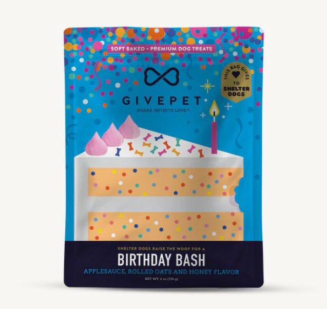 Give Pet Dog Birthday Bash Soft Baked Dog Treats, 6oz Bag