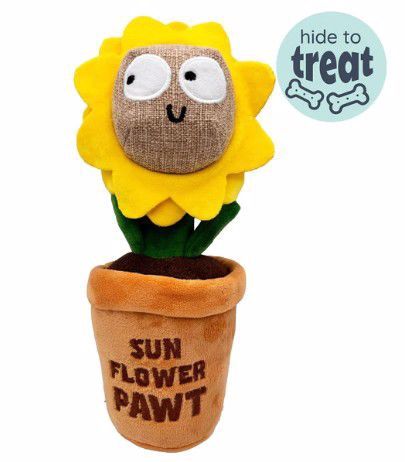 Huxley &amp; Kent Sunflower Pawt Seek-n-Treat Plush Squeak Dog Toy