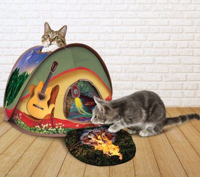 KONG Cat Play Spaces Glamping Tent Toy