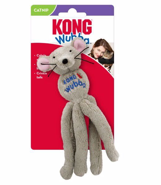 Kong Cat Mouse Wubba Catnip Toy, Random Color