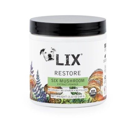 Lix Dog &amp; Cat RESTORE Six Mushroom Extract Powder 2.12oz Jar