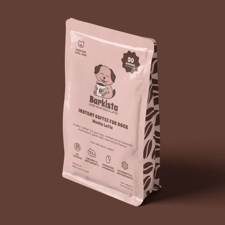 Mocha Latte Instant Dog Coffee by Barkista, 5.36oz Bag